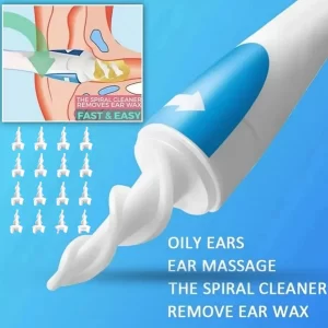 Soft Portable Spiral Ear Oil Remover Ear Oil Remover for Adults and Children 16 Head Ear Wax Cleaning Tool