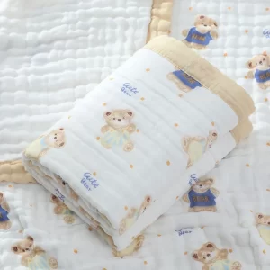 Gauze bath towel infant blanket Xia Liang was hugged by six layers of high-density wide-brimmed newborn blankets
